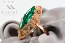 Styl Vintage Pierścionek Szmaragd Oryginalny wyrób Vintage 14k z różowego złota vrc005r